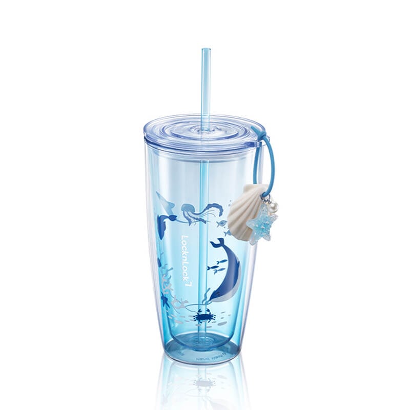Ly Nhựa Hai Lớp LocknLock double wall cold 750ml- HAP534BLU, , large image number null